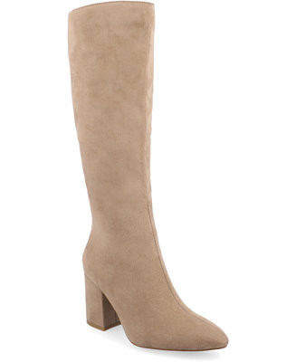 Women's Ameylia Block Heel Knee High Dress Boots | Macy's