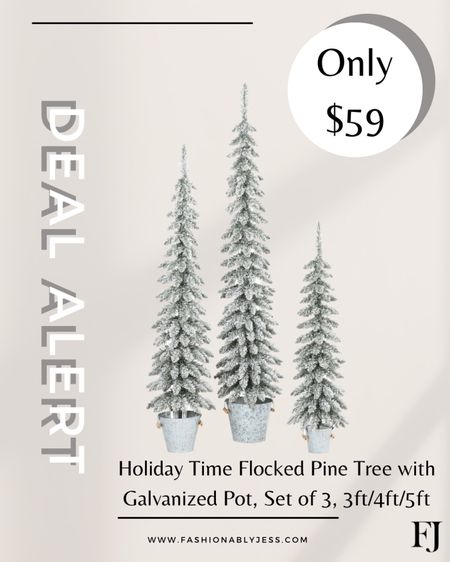 Loving this holiday flocked pine tree set! Perfect to add to your home for holiday decor! So pretty and now only $59! 

#LTKGiftGuide #LTKHoliday #LTKsalealert