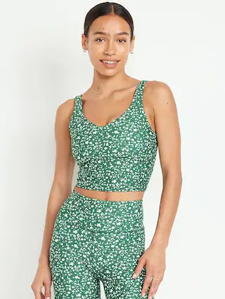 Light Support PowerSoft Longline Sports Bra | Old Navy (US)