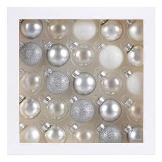Mini Silver & White Ball Ornament by Ashland®, 25ct. | Michaels Stores