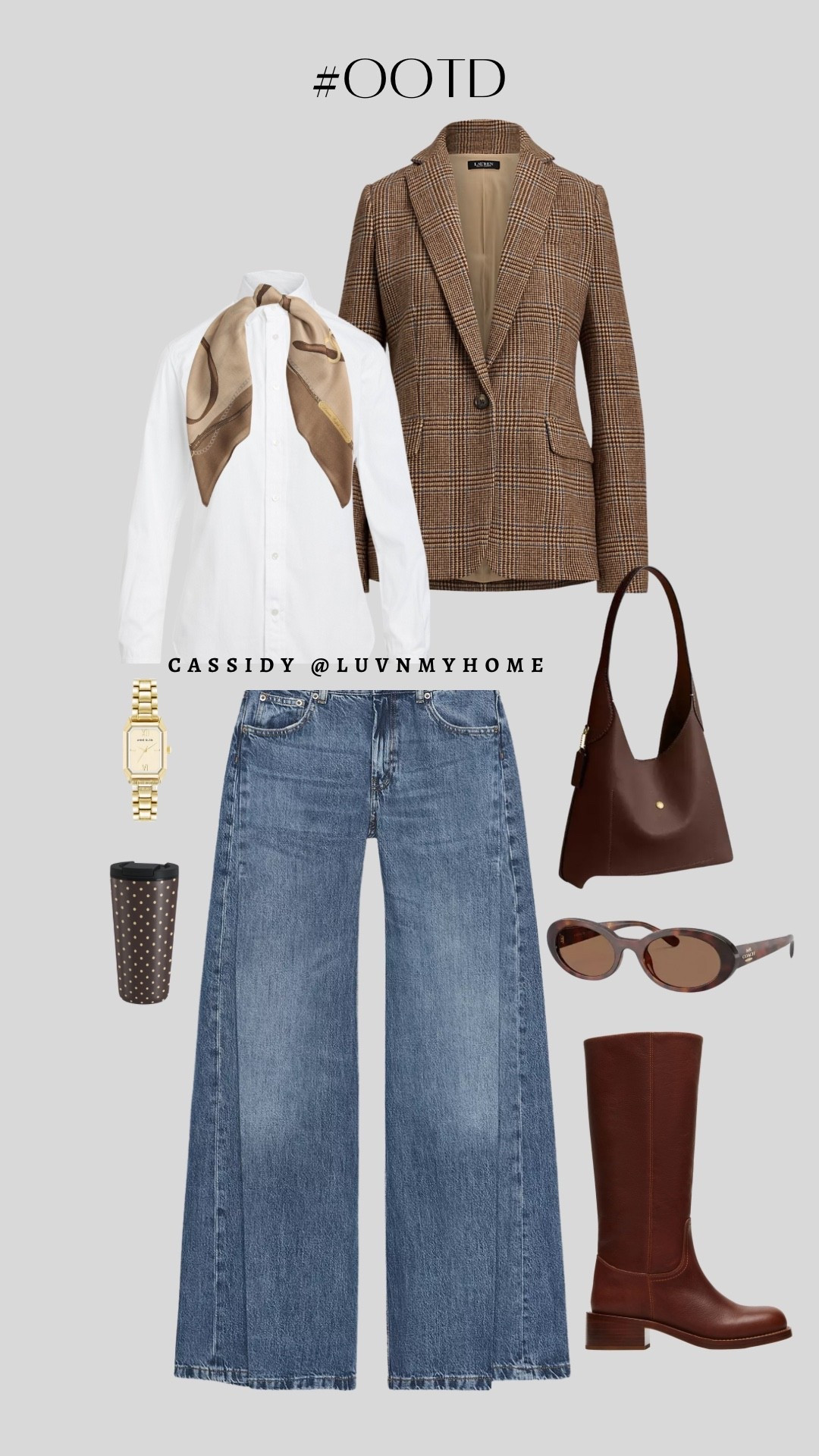Chic essentials for fall 🍂
Blazer, Anthropologie jeans, Madden Riggs rust boots, Coach glasses, polka dot BURGA mug + a cute scarf = effortless vibes ☕🧣

#LTKStyle #FallVibes #AnthroDenim #BlazerSeason #CozyChic #Polo #NYC #Anthropologie #Luvnmyhome #OOTD #Smartcasual #CasualFriday #Sale #AnneKlien #Fall #Brown

#LTKShoeCrush #LTKWorkwear #LTKStyleTip