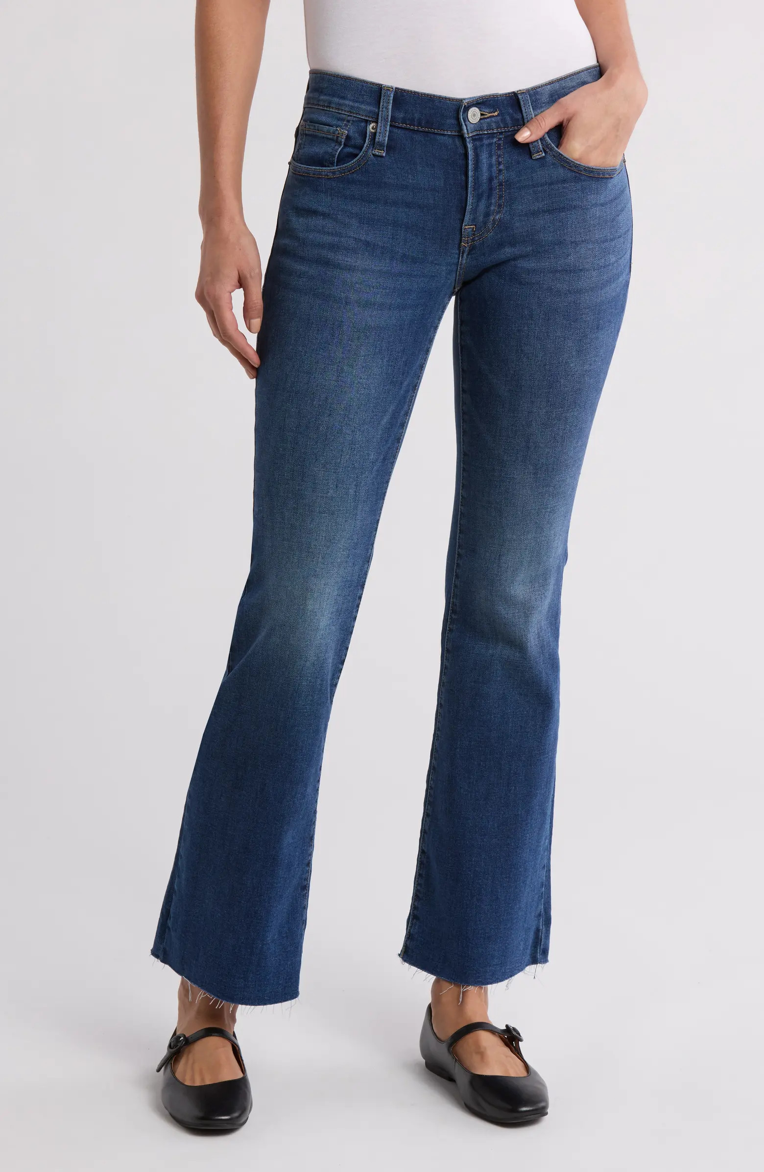 Sweet Raw Hem Flare Leg Jeans | Nordstrom Rack