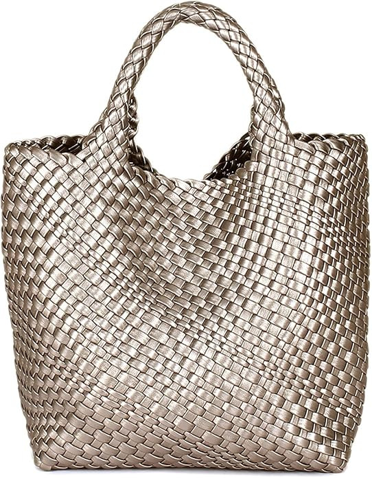 Fashion Woven Bag Shopper Bag Travel Handbags and Purses Women Tote Bag Large Capacity Shoulder B... | Amazon (US)