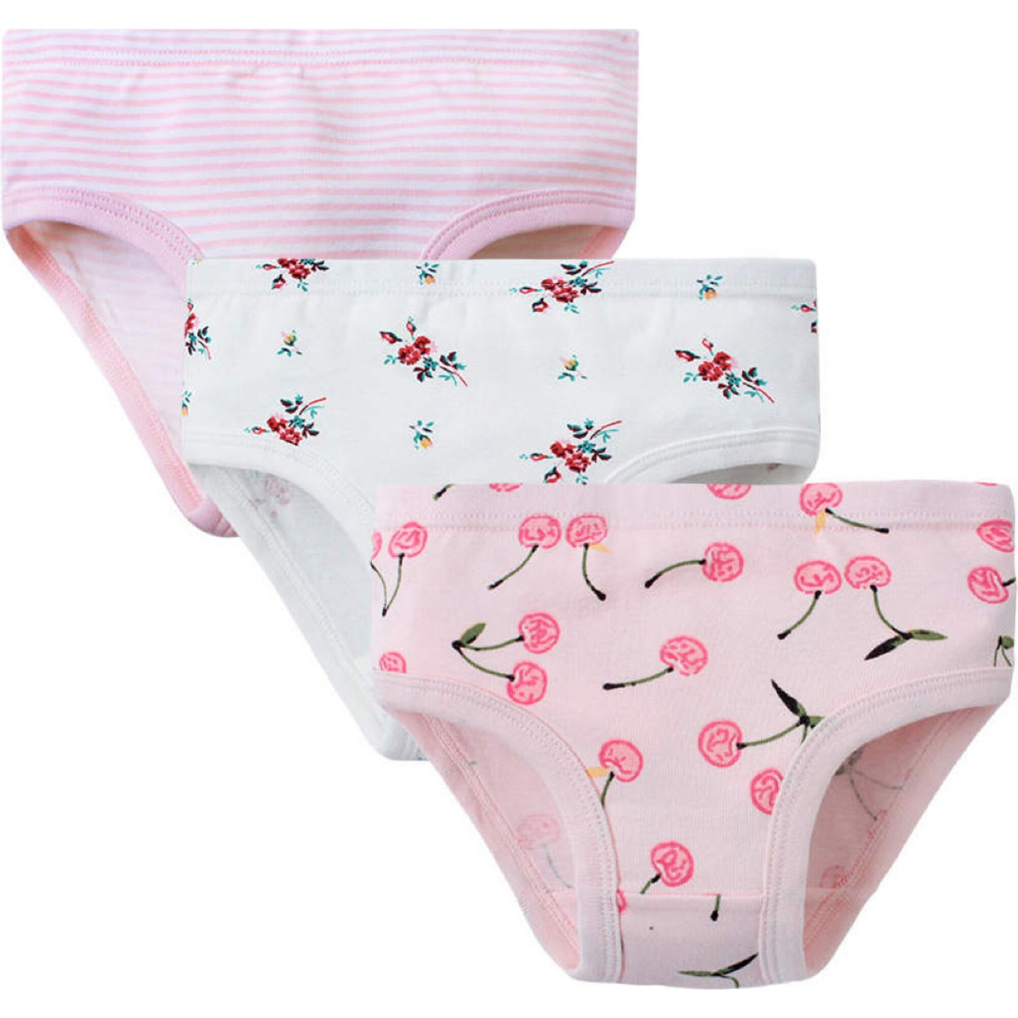 3 PACK UNDERWEARS -  CHERRIES, FLOWERS, STRIPES | Maisonette