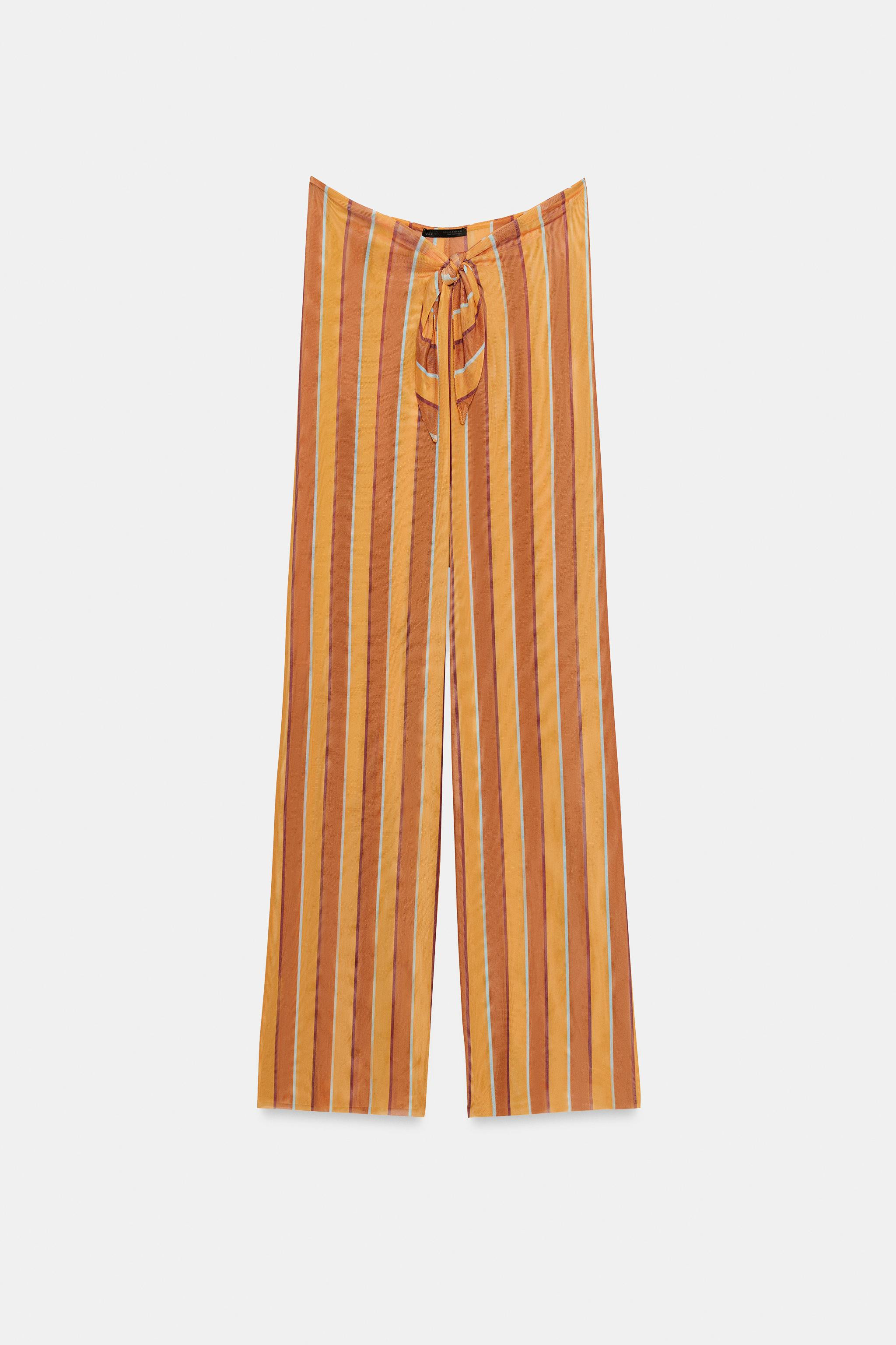 STRIPED TULLE PAREO PANTS | Zara US