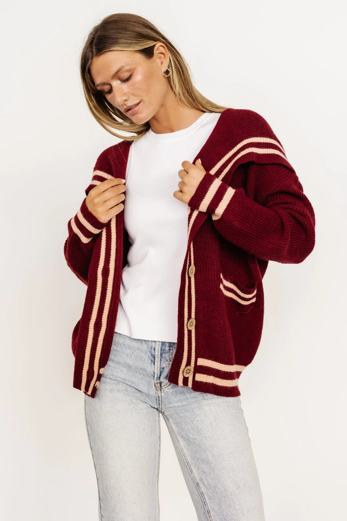 Corbett Knit Cardigan | Burgundy | Baltic Born