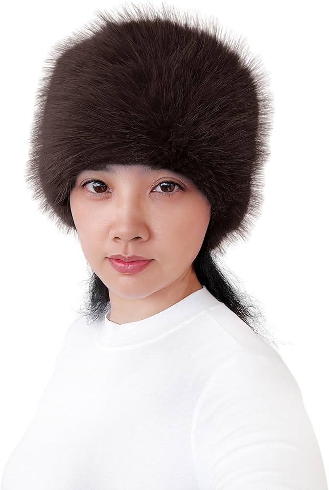 Lina & Lily Women's Winter Headband Head Ear Warmer Long Pile Faux Fur (Dark Brown) | Amazon (UK)