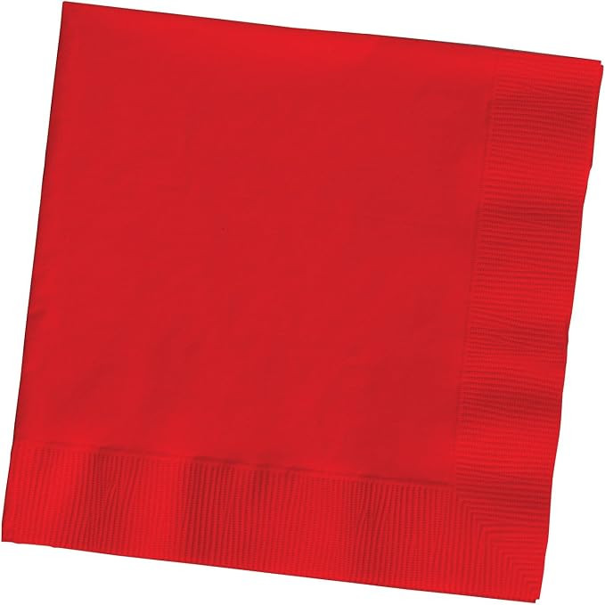 Creative Converting Touch of Color 2-Ply Paper Lunch Napkins, 50-Count, Classic Red | Amazon (US)
