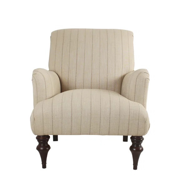 Jillian Classic High Back Linen Fabric Upholstered Armchair | Wayfair North America