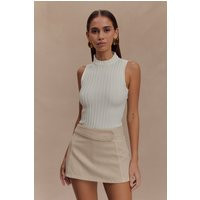 Oona Turtle Neck Knit Top - Ivory I MESHKI I Size L | MESHKI US