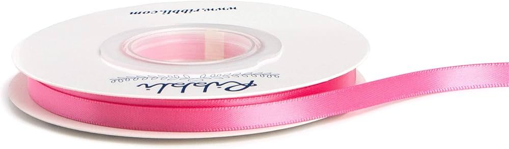 Ribbli Double Faced Hot Pink Satin Ribbon,1/4” x Continuous 25 Yards,Use for Bows Bouquet,Gift ... | Amazon (US)