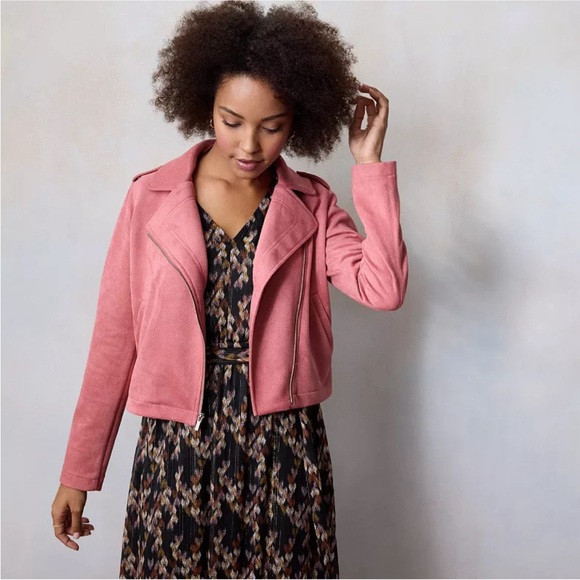 Women's LC Lauren Conrad Suede Moto Jacket | Poshmark