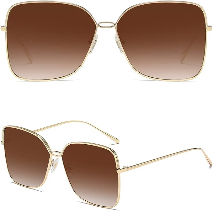 SOJOS Large Square Oversized Sunglasses for Women Big Designer Style Sunnies SJ1082 | Amazon (US)