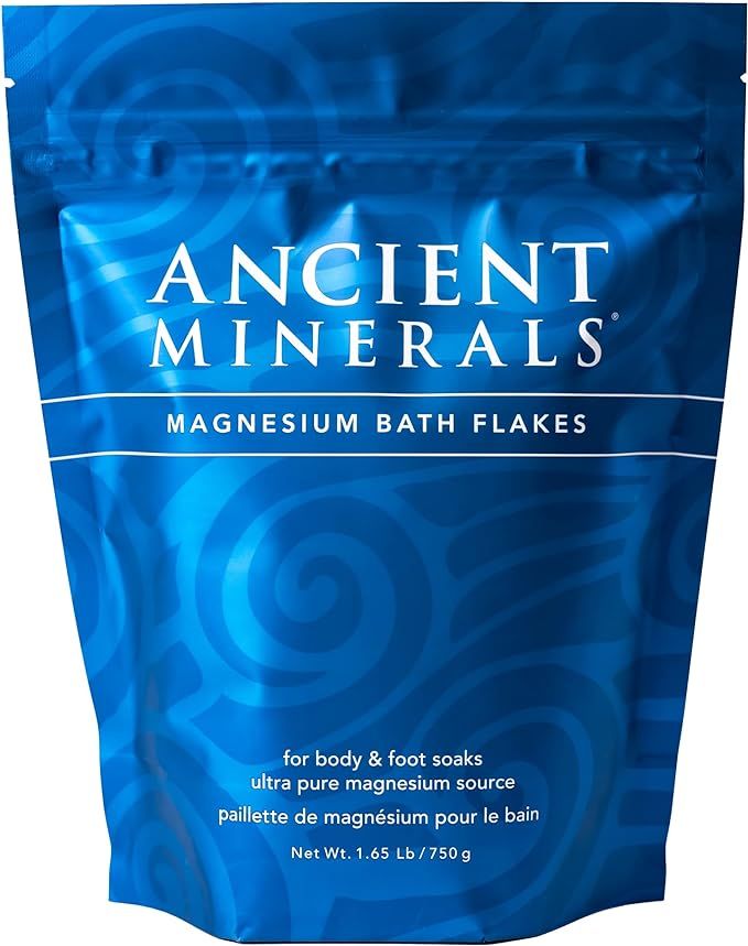 Ancient Minerals Magnesium Bath Flakes of Pure Genuine Zechstein Chloride - Resealable Magnesium ... | Amazon (US)