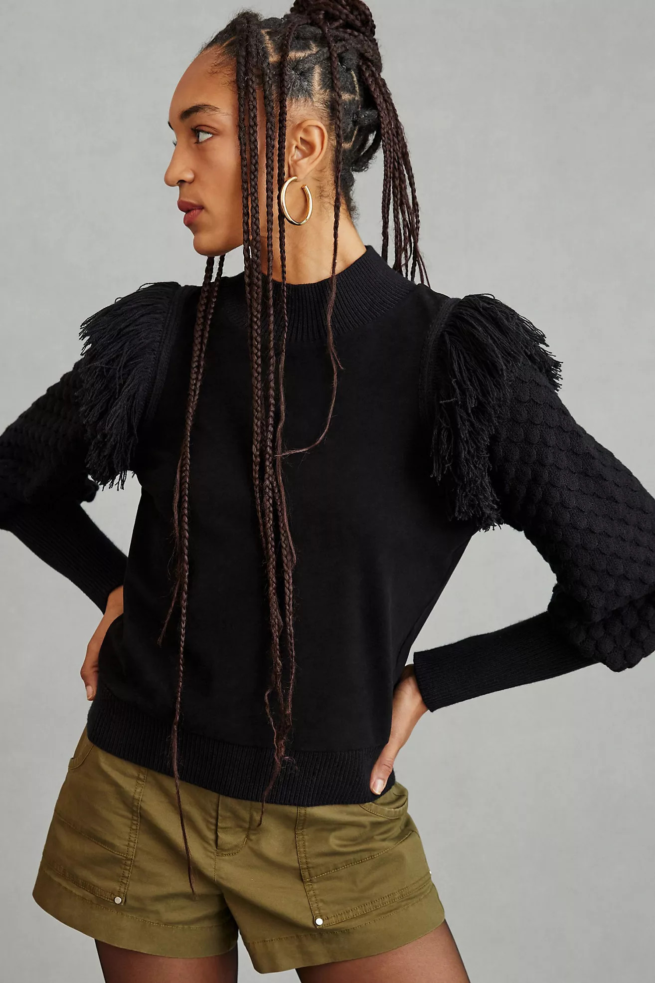 Dolan Fringed Knit Sweater | Anthropologie (US)