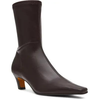 Steve Madden Kimmens Faux Leather Bootie in Brown at Nordstrom, Size 7.5 | Nordstrom