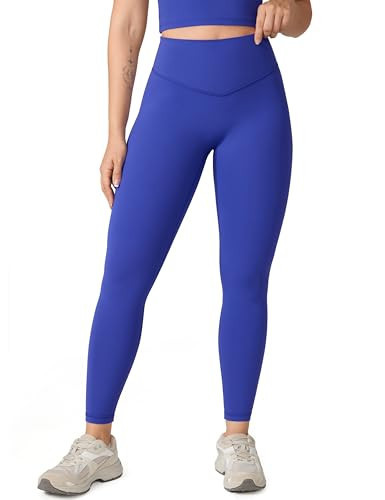 UNISSU Hugcurve No Front Seam High Waisted Workout Leggings for Women Buttery Soft Yoga Pants Gym Athletic Tights - 25'' Royal Blues XX-Large | Amazon (US)
