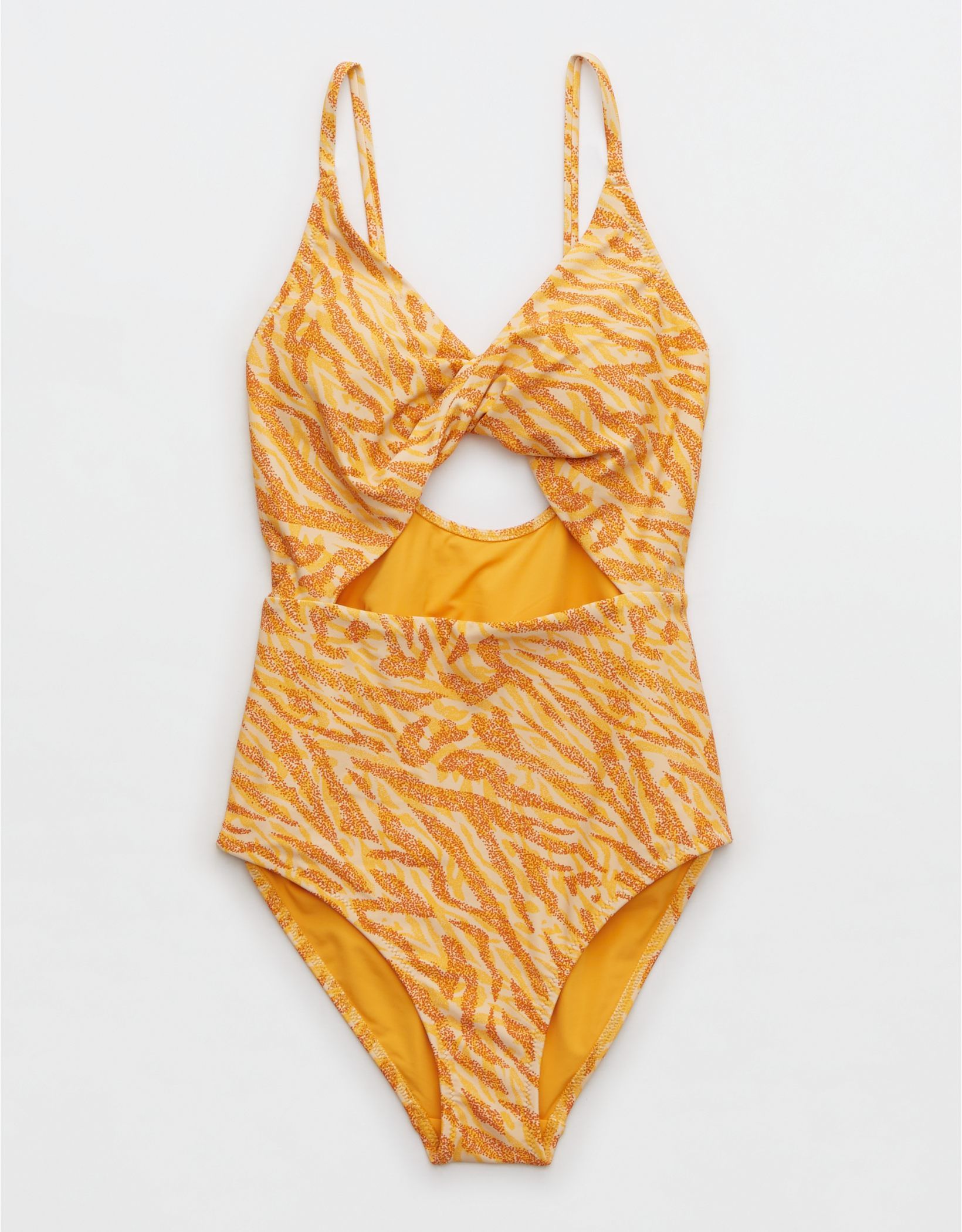 Aerie Twist Cut Out One Piece Swimsuit | American Eagle Outfitters (US & CA)