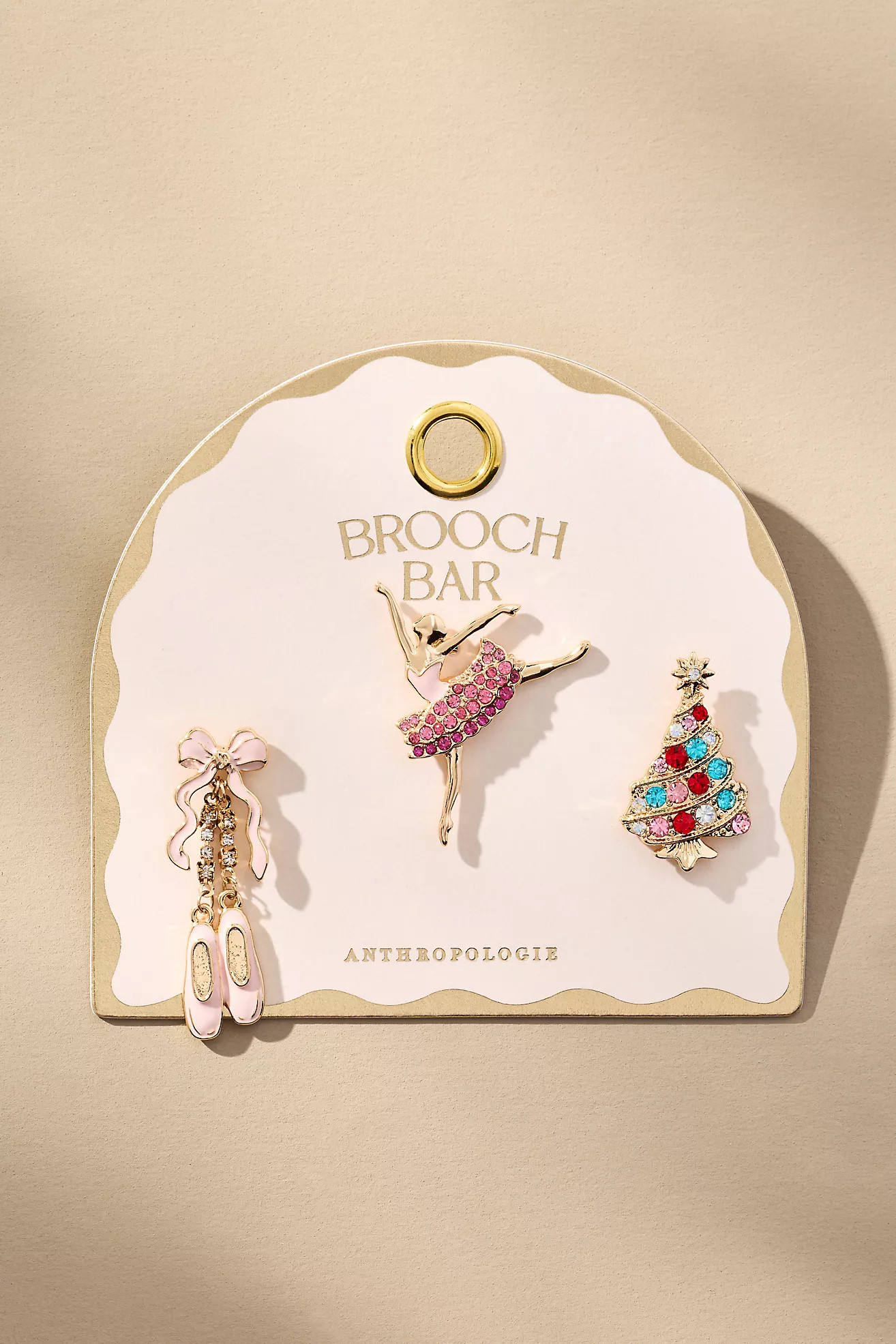 Festive Nutcracker Ballet Brooches, Set of 3 | Anthropologie (US)