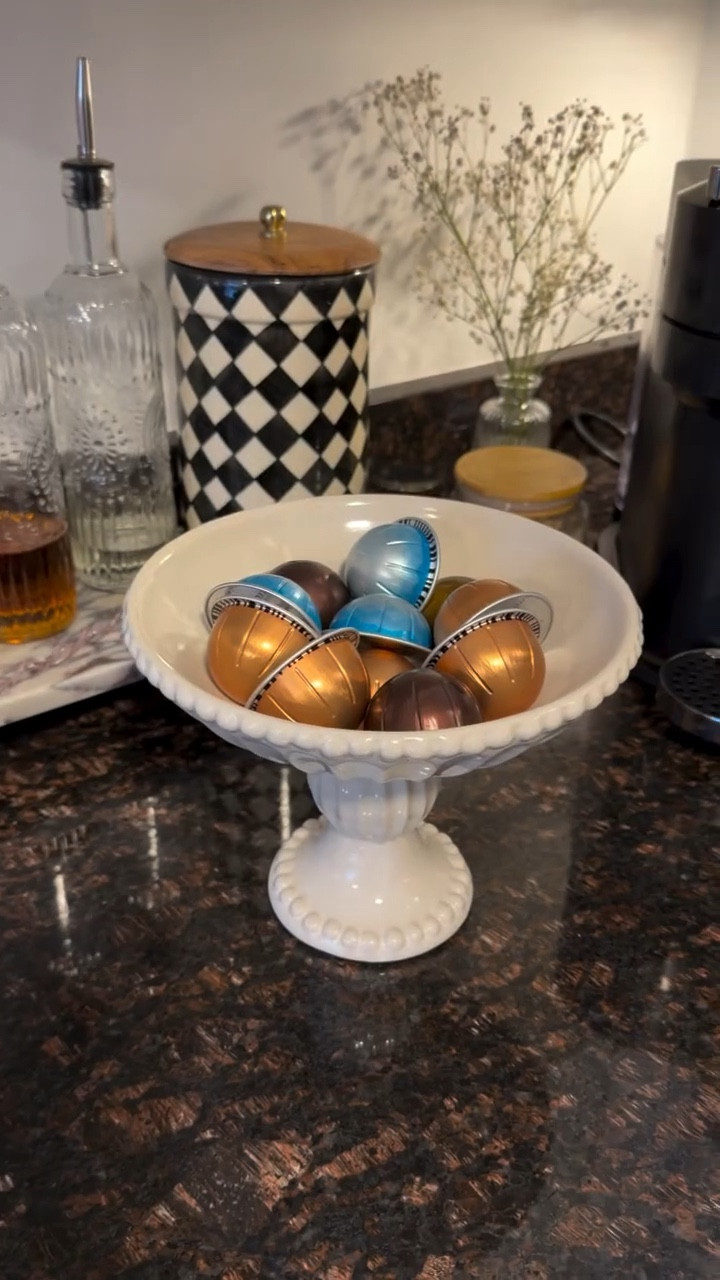 I’ll see your lip gloss bowl and raise you a coffee pod bowl 😏 Say NEED for the 🔗! Y’all loved the viral lip gloss bowl I shared a few weeks ago and wanted to share another option you can use the stunning beaded ceramic bowl from Target for! Such a cute way to use elevated decor in your kitchen! 🤍☕️

Which is more your vibe?

#targetfinds #targethaul #targetmusthaves target fashion, target must haves, target love, target lover, target finds, target haul, target must haves #targetstyle #targetfinds lip gloss bowl home decor home decor ideas coffee lover , Nespresso pods