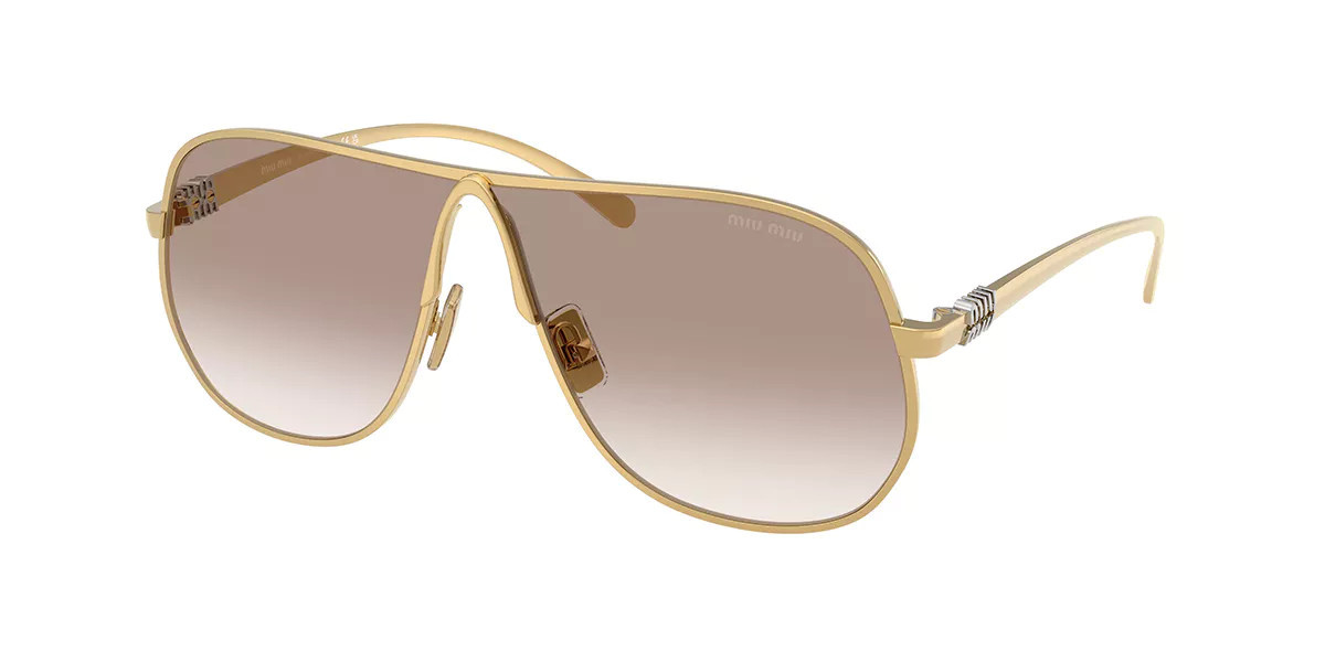 Miu Miu MUA56S 5AK90L Women’s Sunglasses Gold Size 66 | SmartBuyGlasses Global