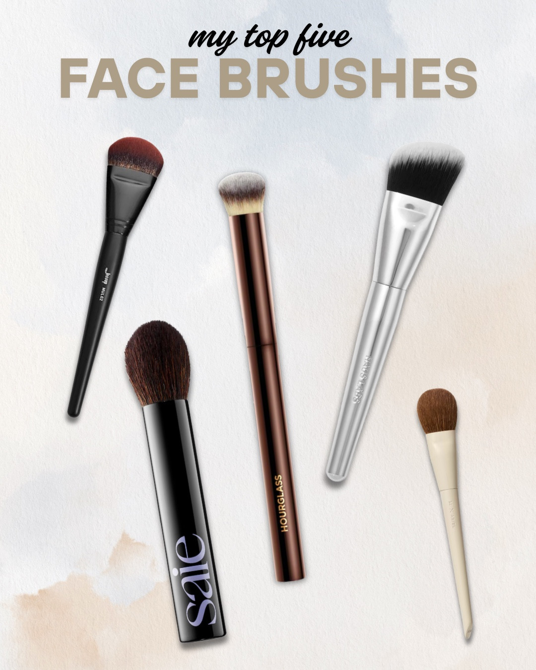 These are my top 5 face brushes for flawless blending, soft finishes, and pro-level precision.

Saie Beauty Fluffy Setting Powder Brush – Light, airy, and perfect for setting without disturbing your base. Gives a smooth, diffused finish.

Hourglass Vanish Seamless Finish Concealer Brush – Dense and tapered for buffing concealer into the skin effortlessly. No streaks, just seamless blend.

Haus Labs Foundation Brush – Designed for their foundation, but works beautifully with any base. Blends cream and liquid products like a dream.

Morphe x Ariel A58 Brush – Multi-use and super soft. Great for blending blush, bronzer, or powder all over the face.

Jessup MUL 02 Brush – My go-to for cream contour. Firm enough to sculpt, soft enough to blend with no harsh lines.

#Top5FaceBrushes #FlawlessBlend #ProMakeupTools #CreamContourBrush #PowderSetters #MakeupBrushMustHaves #LTKMakeup #LTKBeauty

#LTKBeauty