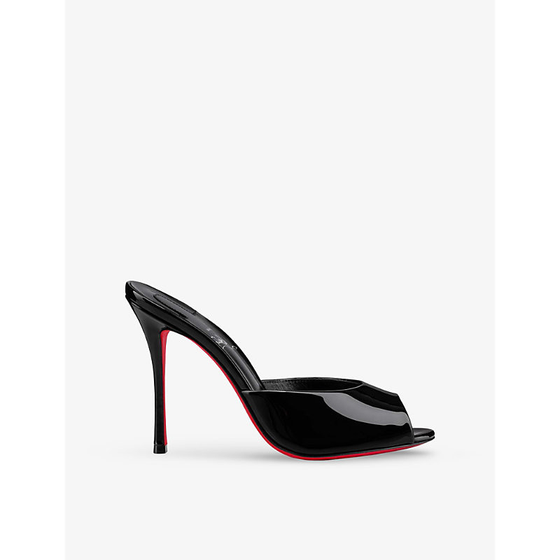 Christian Louboutin Womens Black Me Dolly 100 Patent Leather Heeled Mules Eur 36.5 / 3.5 Uk Women | Selfridges