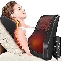 Boriwat Back Massager with Heat, Massagers for Neck and Back, 3D Kneading Massage Pillow for Back... | Amazon (US)