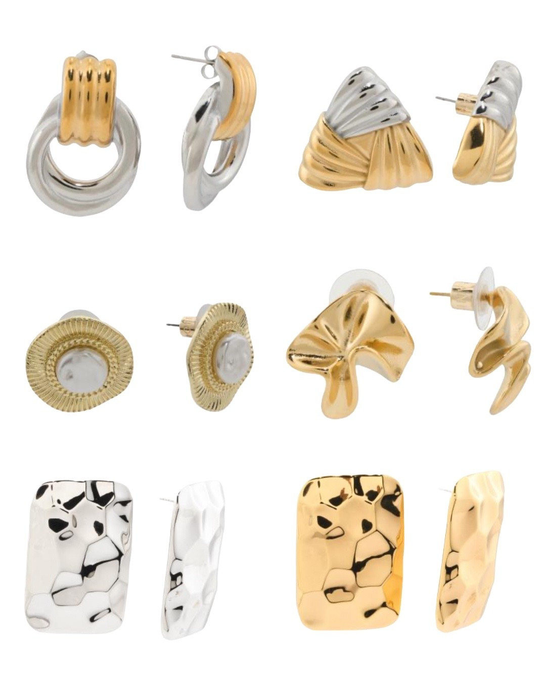 TJ Maxx Statement Earrings
Sculptural, modern shapes — elevated gold + silver moments for everyday polish.

tj maxx earrings, statement studs, gold earrings, silver earrings, quiet luxury jewelry, affordable accessories

Loving these bold, minimal shapes — easy to style and feel so elevated for the price.

#quietluxuryedits #tjmaxxfinds #minimaljewelry #elevatedbasics #ltkstyle
