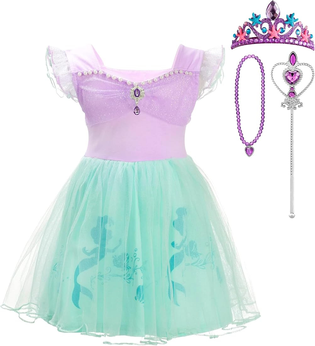Dressy Daisy Princess Dress Up Clothes Halloween Fancy Party Tulle Skirt Summer Outfit for Baby &... | Amazon (US)