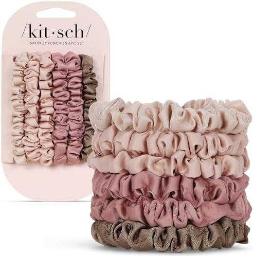 Kitsch Satin Scrunchies for Women - No Crease Hair Ties for Girls | Scrunchies For All Hair Types... | Amazon (US)