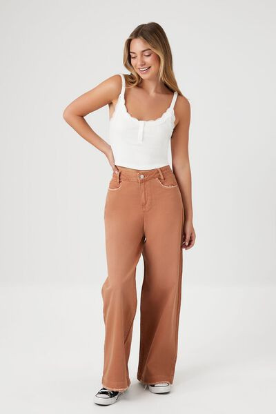 Stretch-Denim Wide-Leg Jeans | Forever 21 | Forever 21 (US)