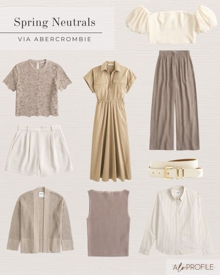 Abercrombie Spring Neutrals // spring outfit, spring outfits, linen, neutral outfit, neutral fashion, Abercrombie finds 