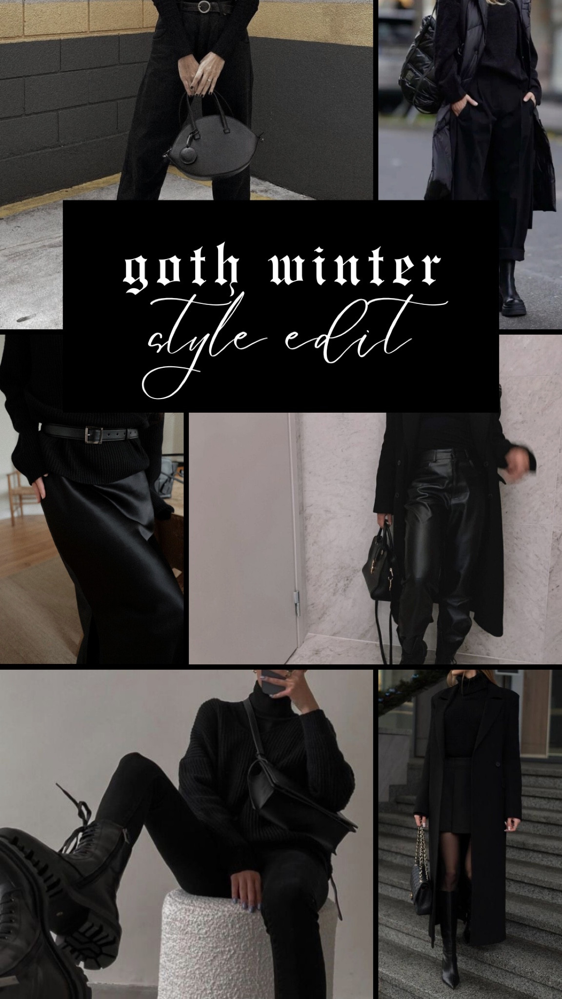 Goth Girl Winter Edit: My favorite all black style for winter.

#LTKHoliday #LTKSeasonal #LTKCyberWeek