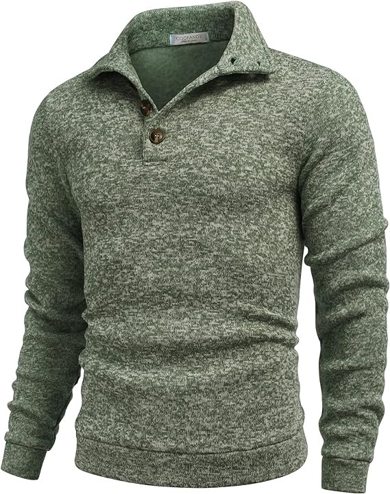 COOFANDY Men's Casual Slim Fit Pullover Sweater Knitted Thermal Sweatshirt | Amazon (US)