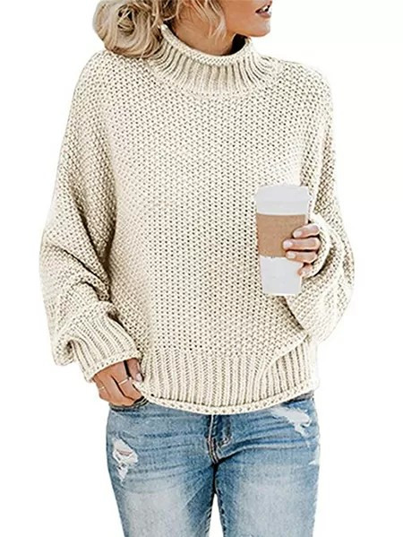 High Neck Long Sleeves Sweater - Dkr132.15 -YOINS | YOINS