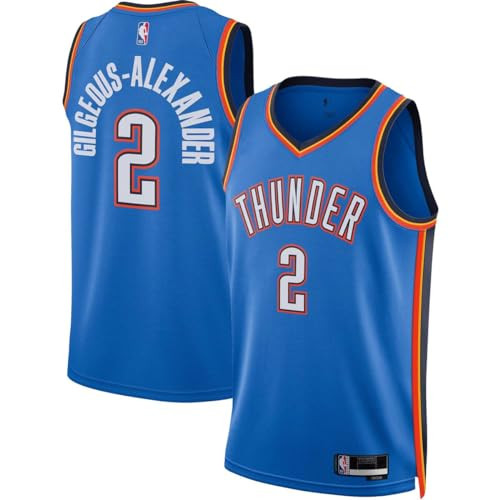 Shai Gilgeous-Alexander Oklahoma City Thunder NBA Kids Youth 8-20 Blue Icon Edition Swingman Jersey (US, Numeric, 8, Regular, Blue) | Amazon (US)