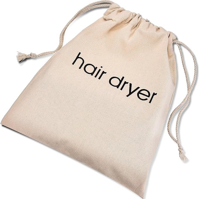Hair Dryer Bags Drawstring Bag Container Hairdryer Bag, 11.8 by 13.8 Inch (Cotton, Beige) | Amazon (US)