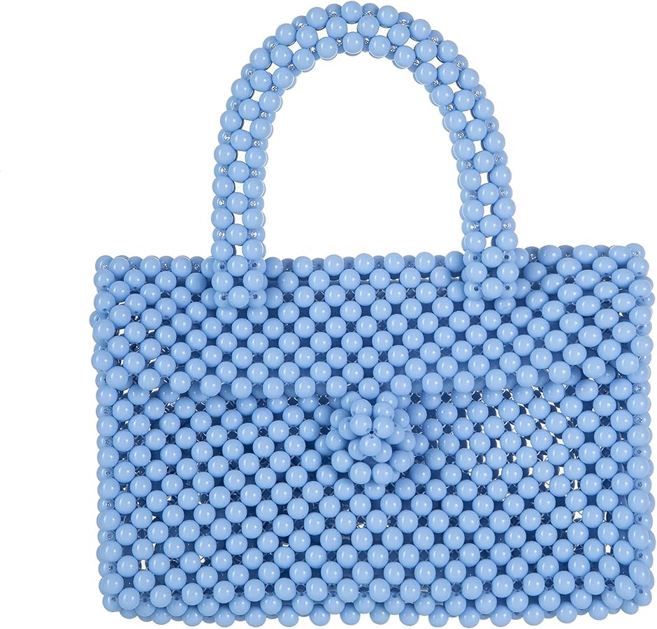 YUSHINY Women Acrylic Beaded Clutch Macaron Color Message Bag with Strap for Wedding Evening Part... | Amazon (US)