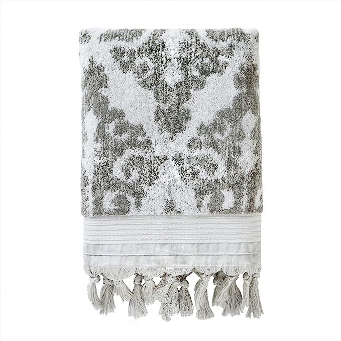 SKL Home Mirage Fringe 100% Turkish Cotton Bath Towel, Gray | Amazon (US)