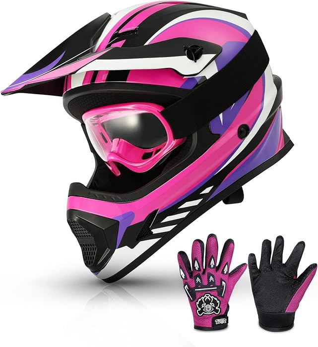 TCMT DOT Youth Kids Dirt Bike Helmet Youth Motocross Helmet Full Face ATV Four Wheeler Motorcycle... | Amazon (US)