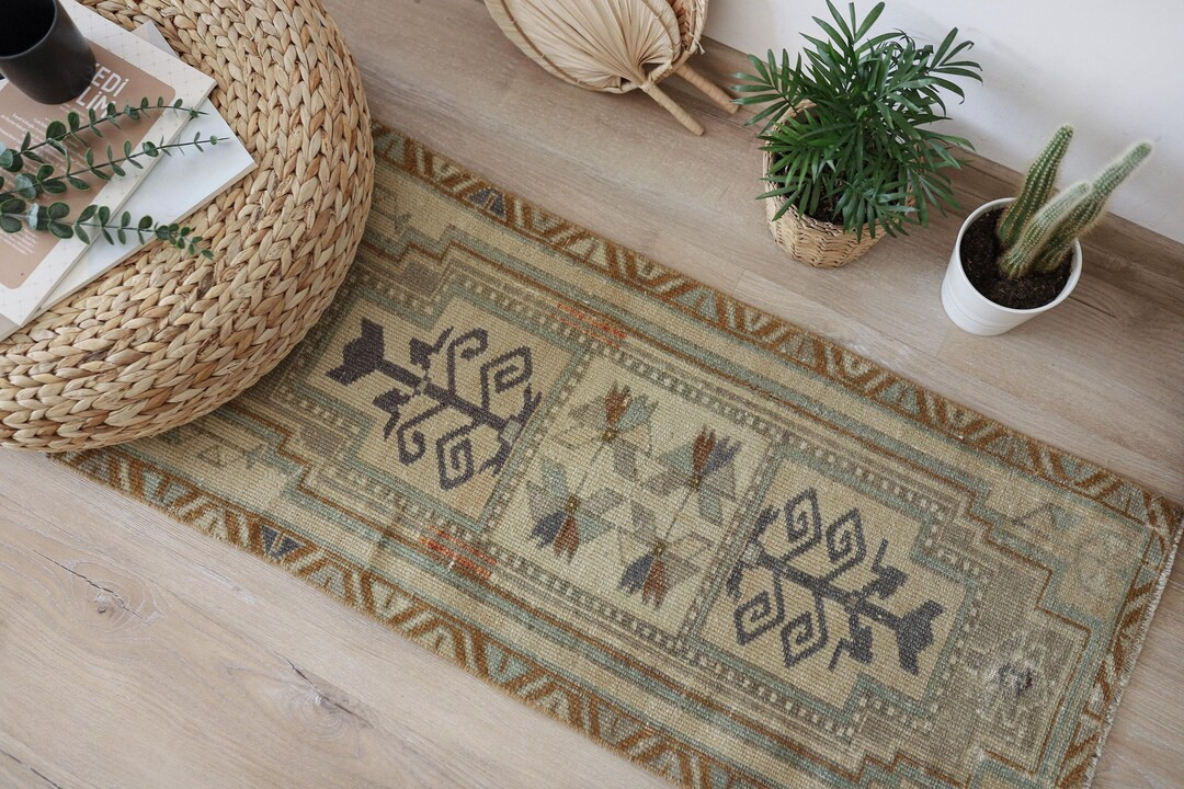 2x3 Turkish Rug, 2x3 Oushak Rug, Bath Mat Rug, Vintage Mini Rug, Door Mat Rug, Small Rug, Wool Mi... | Etsy (US)