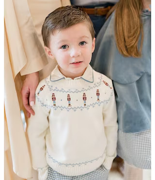 Edgehill Collection x The Broke Brooke Little/Big Boys Fritz Fair Isle Nutcracker Sweater | Dilla... | Dillard's