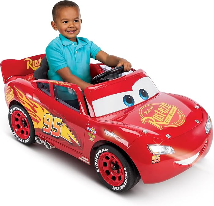 Huffy Cars Lightning McQueen 6V Ride-On with Engine Sounds, Ages 3-7 | Amazon (US)