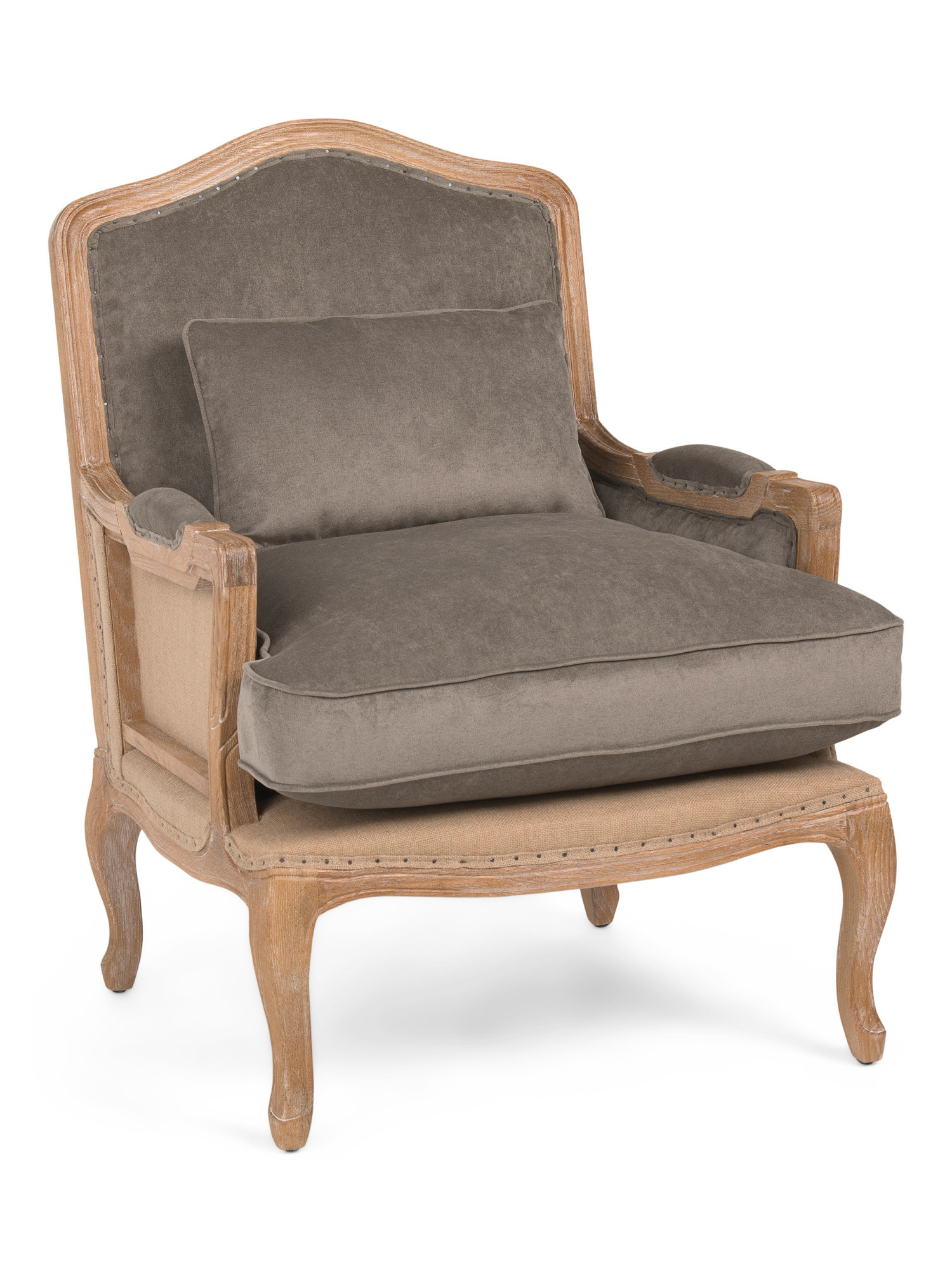 Bianca Oak Wood Frame Accent Chair | TJ Maxx