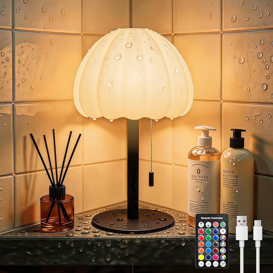 IP65 Waterproof Shower Lamp, Rechargeble Bathroom Lamp with 16 Color Changeable, Cordless Outdoor... | Amazon (US)