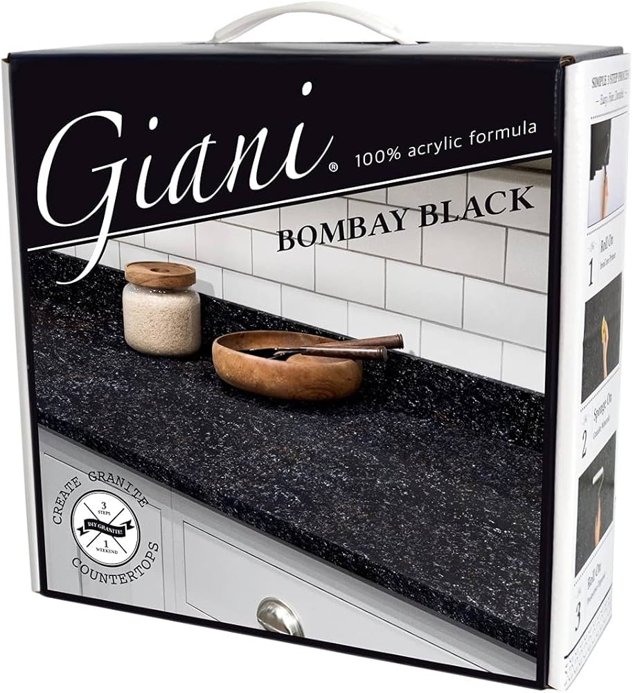 Giani Granite Countertop Paint Kit 2.0-100% Acrylic (Bombay Black) | Amazon (US)