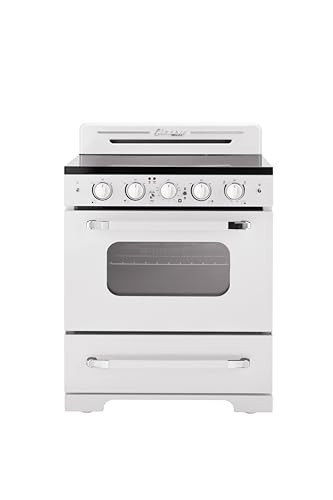 Unique Appliances Classic Retro Radiant Electric Range, Freestanding Electric Range with 5-Element Glass Cooktop, Convection Oven, and Oven Light, 30", Marshmallow White | Amazon (US)