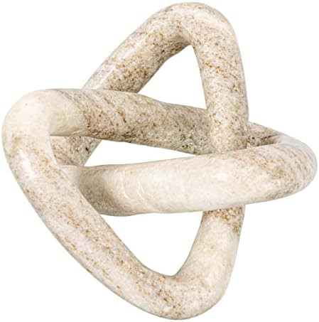 Creative Co-Op Modern Decorative Marble Link Knot, Beige | Amazon (US)