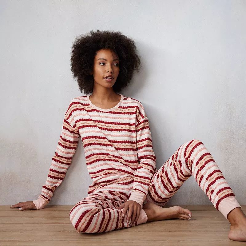 Women's LC Lauren Conrad Pajama Top and Banded Pajama Bottoms Sleep Set | Kohl's